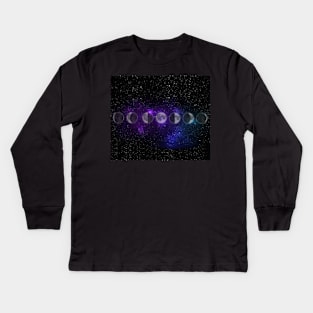 Aquarius Moon Kids Long Sleeve T-Shirt